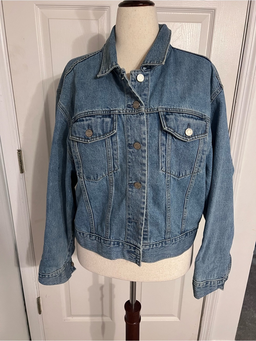 GAP Women’s Dolman Icon Light Indigo Denim Jacket Large Tall